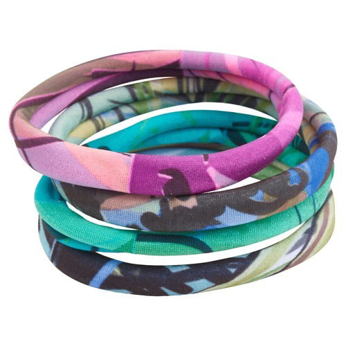 Bamboo Trading Company Boho Hair Ties Set of 8 Forest Tie Dye Print 